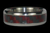 Red Carbon Fiber Titanium Ring Bands - Hawaii Titanium Rings
 - 3