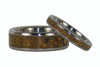 Gold Tigers Eye Titanium Ring Set - Hawaii Titanium Rings
 - 4