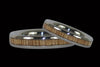 Thin Titanium Rings with Mango Wood Inlay - Hawaii Titanium Rings
 - 1