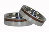 Dark Koa Offset Inlay Titanium Rings - Hawaii Titanium Rings
 - 4